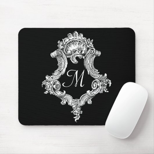 Gepersonaliseerd monogram Initiaal Muismat (Met muis)