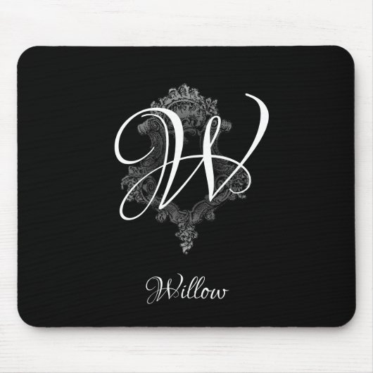 Gepersonaliseerd monogram Initiaal Muismat (Voorkant)