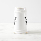 gepersonaliseerd monogram initiaal & naam eenvoudi bierpul (Center)