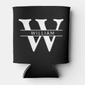 Gepersonaliseerd Monogram initiaal & Naam Eenvoudi Blikjeskoeler (Voorkant)