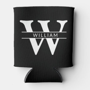 Gepersonaliseerd Monogram initiaal & Naam Eenvoudi Blikjeskoeler