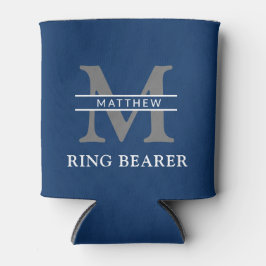 Gepersonaliseerd monogram initiaal & naam ringdrag blikjeskoeler