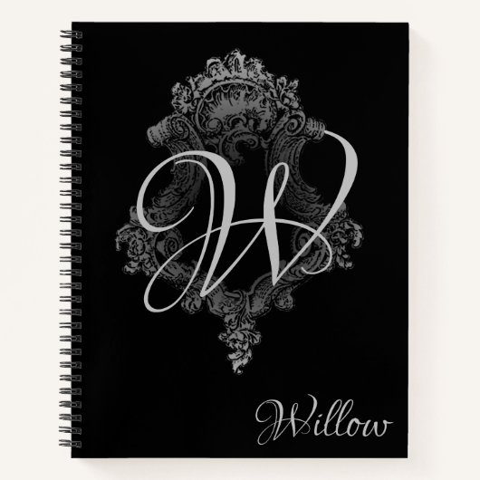 Gepersonaliseerd monogram Initiaal Notitieboek (Voorkant)