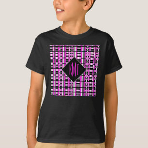 Gepersonaliseerd monogram Initiaal Roze speldenspe T-shirt