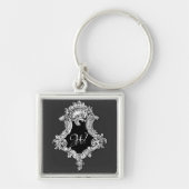 Gepersonaliseerd monogram Initiaal Sleutelhanger (Voorkant)