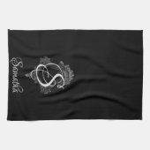 Gepersonaliseerd monogram Initiaal Theedoek (Horizontaal)