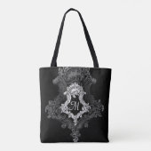 Gepersonaliseerd monogram Initiaal Tote Bag (Achterkant)
