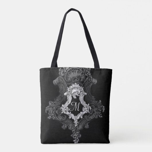 Gepersonaliseerd monogram Initiaal Tote Bag (Achterkant)