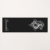 Gepersonaliseerd monogram Initiaal Yogamat (Achterkant (horizontaal))