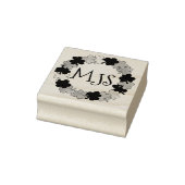 Gepersonaliseerd monogram Irish Shamrock Wreath Rubberstempel (Stempel)