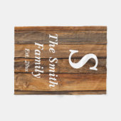 Gepersonaliseerd Monogram Jubileum Party Gift Fleece Deken (Voorkant (Horizontaal))