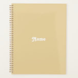 Gepersonaliseerd monogram kamelbeige op maat gemaa planner<br><div class="desc">Gepersonaliseerde kameel beige aangepaste naam,  tekst,  initialen,  monogram of jaar schattige elegante Planner. Aangepaste witte tekst op kameel beige effen kleur achtergrond.</div>