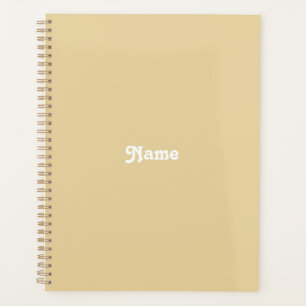 Gepersonaliseerd monogram kamelbeige op maat gemaa planner