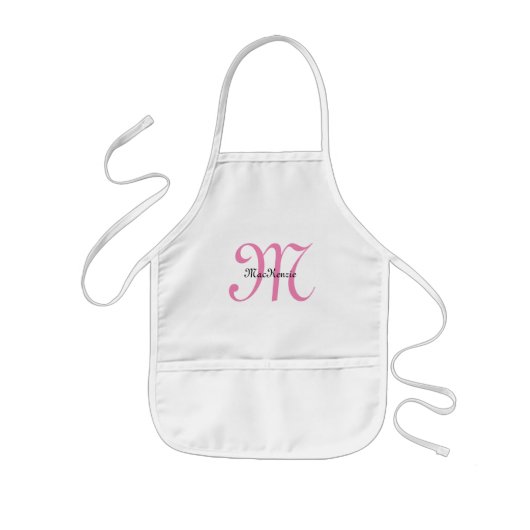 Gepersonaliseerd monogram kind - Kinder pron Kinder Schort (Voorkant)