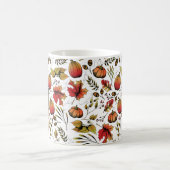 Gepersonaliseerd Monogram Kleurrijke Herfst Oogst Koffiemok (Center)