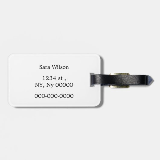 Gepersonaliseerd Monogram Koraal ringen patroon Bagagelabel (Achterkant horizontaal)