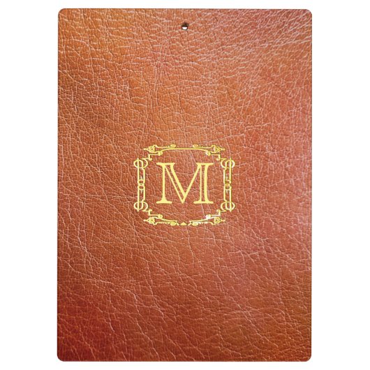 Gepersonaliseerd monogram kunststoflak klembord (Achterkant)