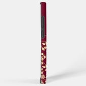 Gepersonaliseerd monogram laat Daisies Burgundy vo Samsung Galaxy Hoesje (Rechterkant)