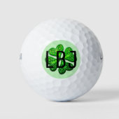 Gepersonaliseerd Monogram Lucky 4 Leaf Clover Gift Golfballen (Voorkant)
