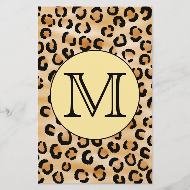 Gepersonaliseerd monogram luipspatroon afdrukken. (Voorkant)