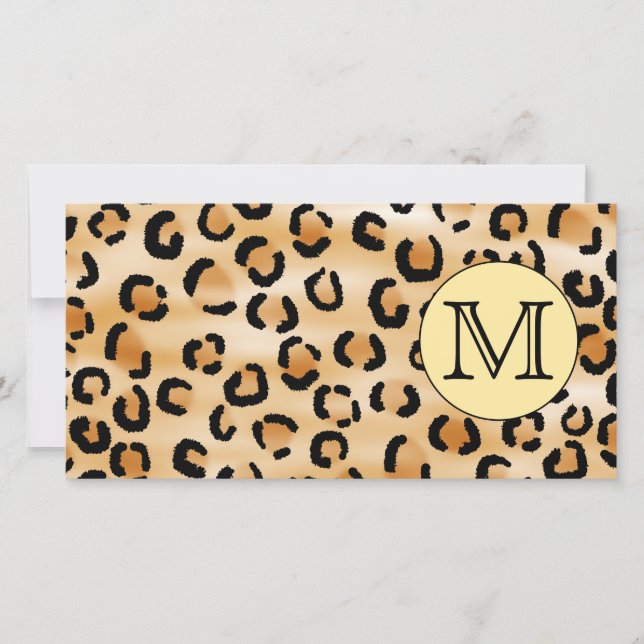 Gepersonaliseerd monogram luipspatroon afdrukken. (Voorkant)