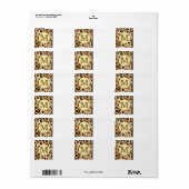 Gepersonaliseerd monogram luipspatroon afdrukken. etiket (Full Sheet)