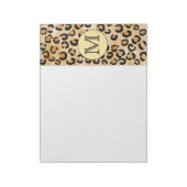 Gepersonaliseerd monogram luipspatroon afdrukken. notitieblok (Linkerzijde)