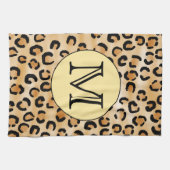 Gepersonaliseerd monogram luipspatroon afdrukken. theedoek (Horizontaal)