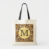 Gepersonaliseerd monogram luipspatroon afdrukken. tote bag (Voorkant)