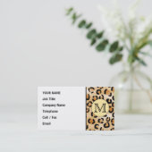 Gepersonaliseerd monogram luipspatroon afdrukken. visitekaartje (Staand voorkant)