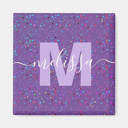 Gepersonaliseerd monogram magneet (Voorkant)