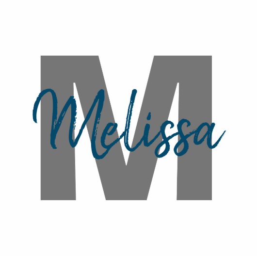 Gepersonaliseerd Monogram magneet Fotobeeldje Magneet (Voorkant)