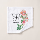 Gepersonaliseerd monogram met flacon Bad Handdoek (Wasdoekje)