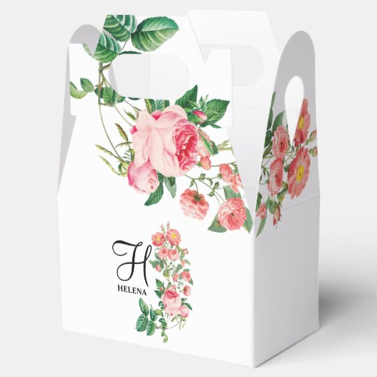  Gepersonaliseerd monogram met flacon Bedankdoosjes (Geopend)