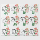  Gepersonaliseerd monogram met flacon Cadeaupapier (Vlak)