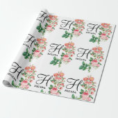  Gepersonaliseerd monogram met flacon Cadeaupapier (Uitgerold)