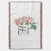  Gepersonaliseerd monogram met flacon Deken (Voorkant Verticaal)