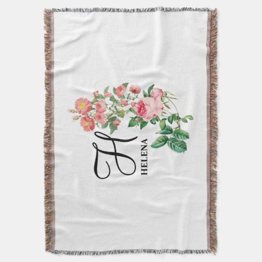  Gepersonaliseerd monogram met flacon Deken (Voorkant Verticaal)