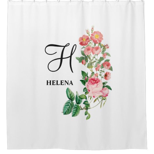  Gepersonaliseerd monogram met flacon Douchegordijn (Voorkant)