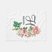 Gepersonaliseerd monogram met flacon Fleece Deken (Voorkant (Horizontaal))