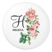  Gepersonaliseerd monogram met flacon Keramische Knop (Voorkant)