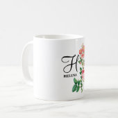  Gepersonaliseerd monogram met flacon Koffiemok (Voorkant links)