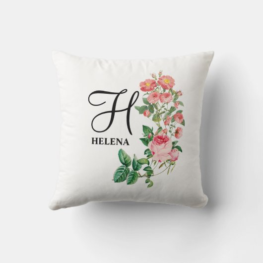 Gepersonaliseerd monogram met flacon Kussen (Achterkant)