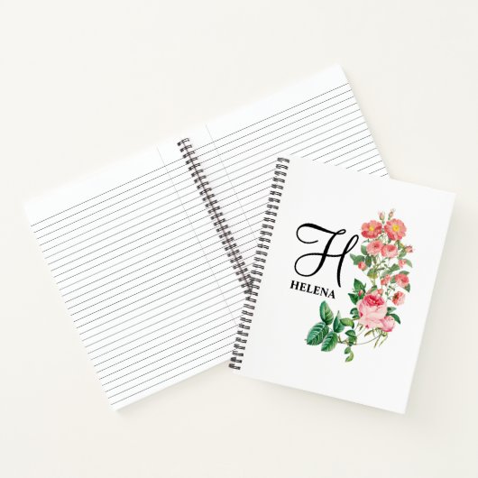  Gepersonaliseerd monogram met flacon Notitieboek (Binnen)