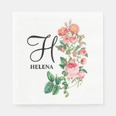  Gepersonaliseerd monogram met flacon Servet (Voorkant)