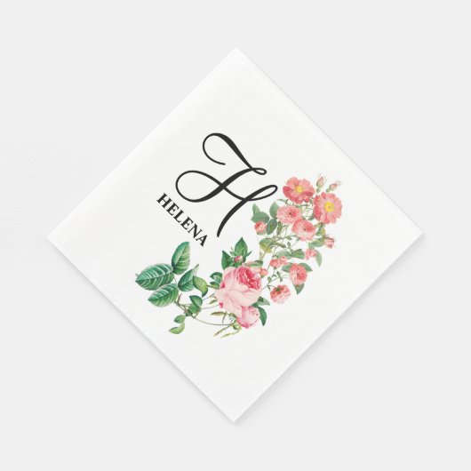  Gepersonaliseerd monogram met flacon Servet (Hoek)