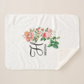  Gepersonaliseerd monogram met flacon Sherpa Deken (Voorkant (horizontaal))