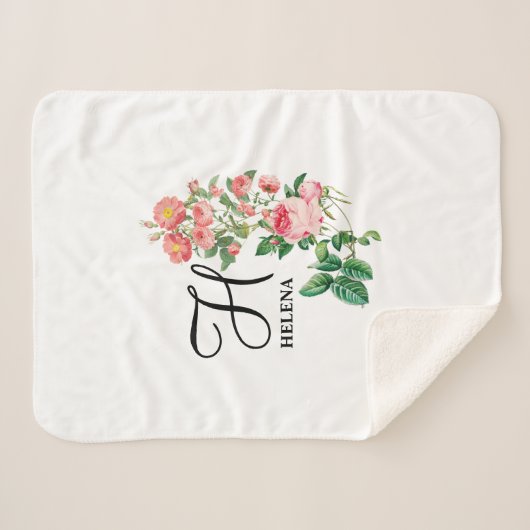  Gepersonaliseerd monogram met flacon Sherpa Deken (Voorkant (horizontaal))