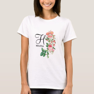 Gepersonaliseerd monogram met flacon T-shirt