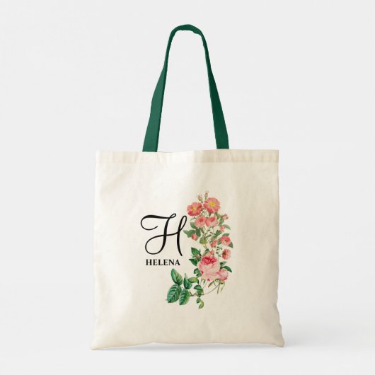  Gepersonaliseerd monogram met flacon Tote Bag (Achterkant)